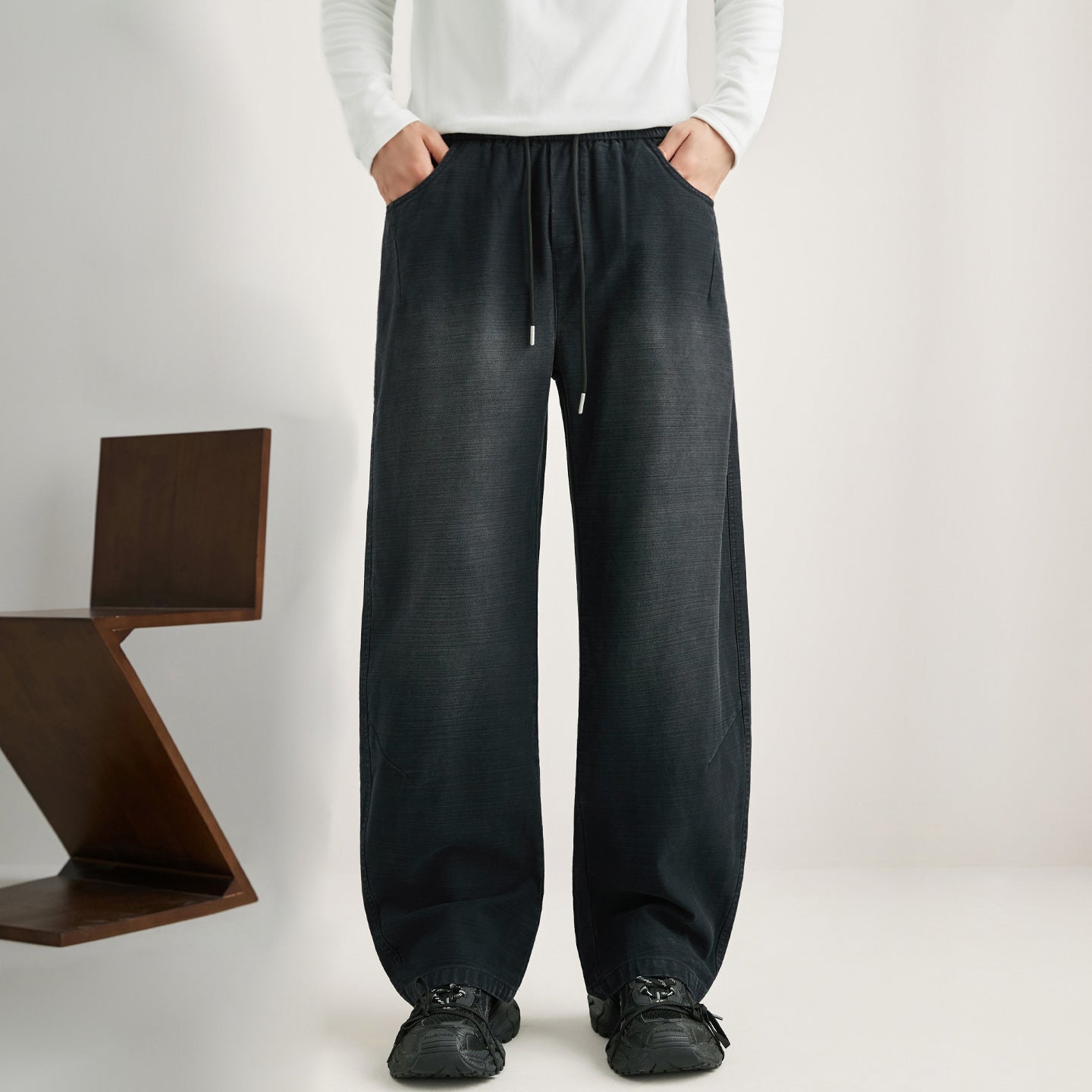 Men Streetwear Fashion Loose Casual Sport Pants, Vintage Washed Cotton Cargo Pant, Cityboy Trousers Joggers Sweatpants