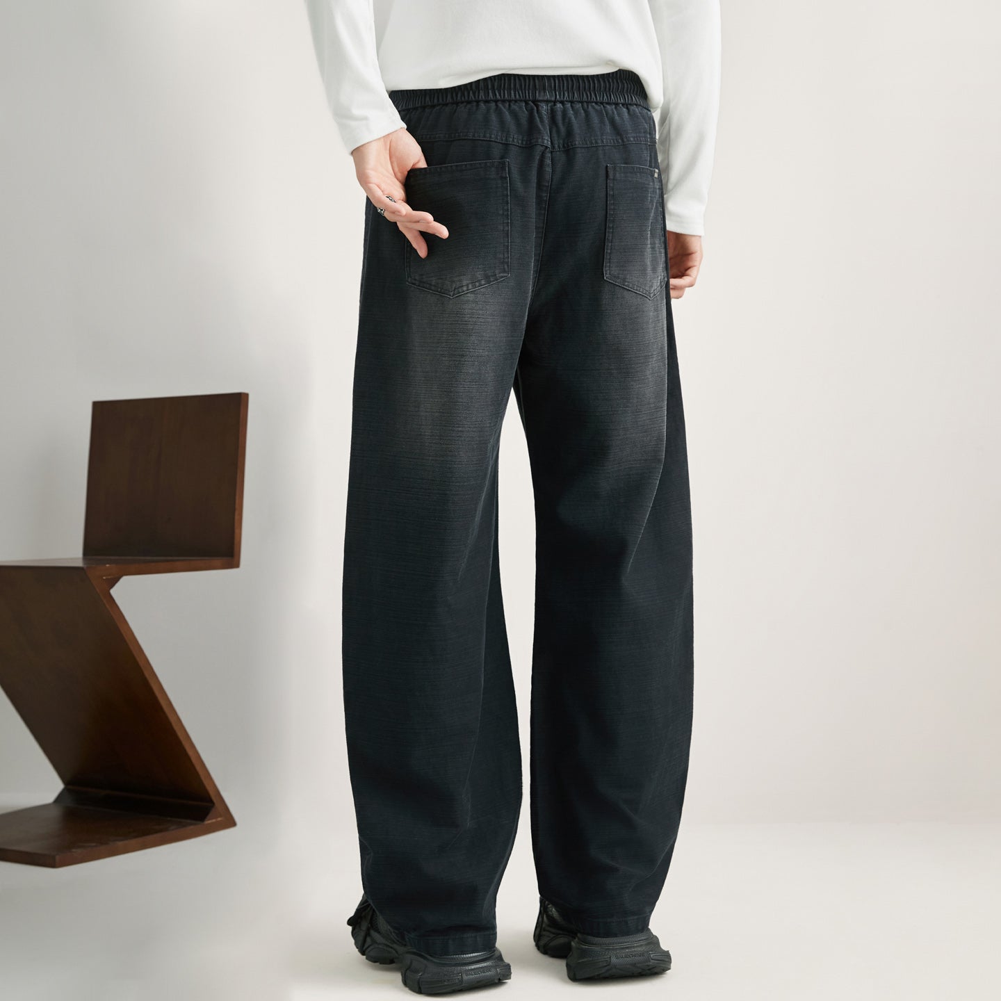 Men Streetwear Fashion Loose Casual Sport Pants, Vintage Washed Cotton Cargo Pant, Cityboy Trousers Joggers Sweatpants
