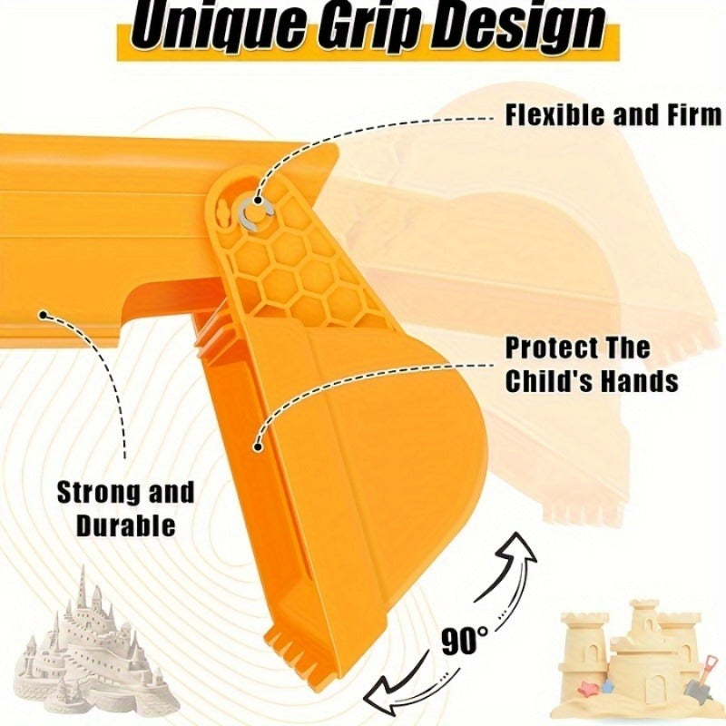 HeavyDuty Pro Sand  Snow Shovel For KidsAdults Vibrant Orange Beach Digging Tool And Plastic Snow T 3