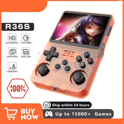 R36S Retro Handheld Game Console with 3.5 Inch IPS Screen and Linux System Portable Video Player