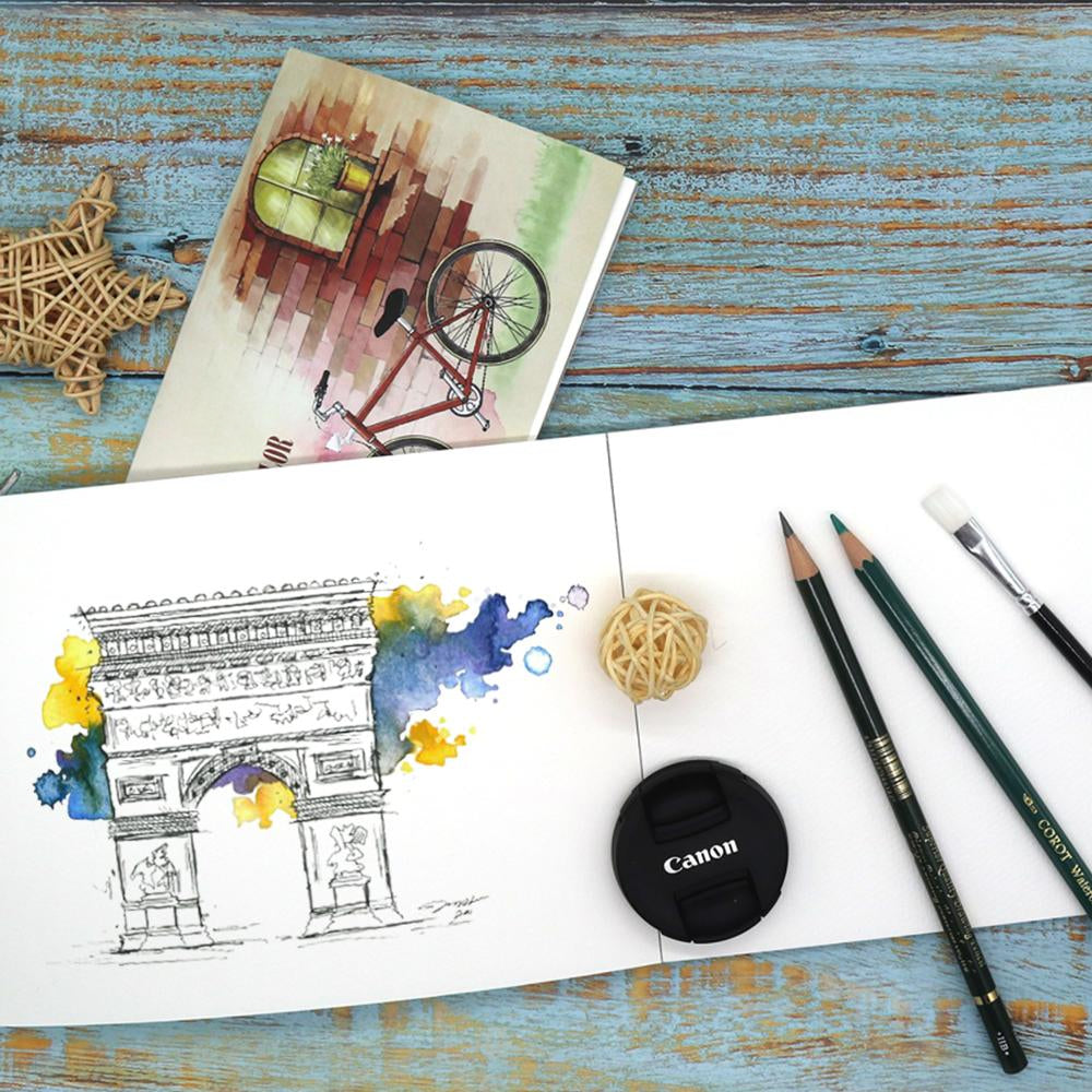 Watercolor Sketchbook Sheets for Beginner Drawing, Color Pencil Sketch, Painting Handbook Paper Art Supplies