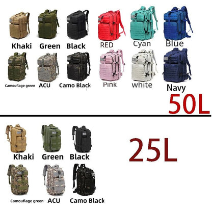 Waterproof Tactical Backpack 25L 50L Nylon Outdoor Hiking And Camping Bag 2