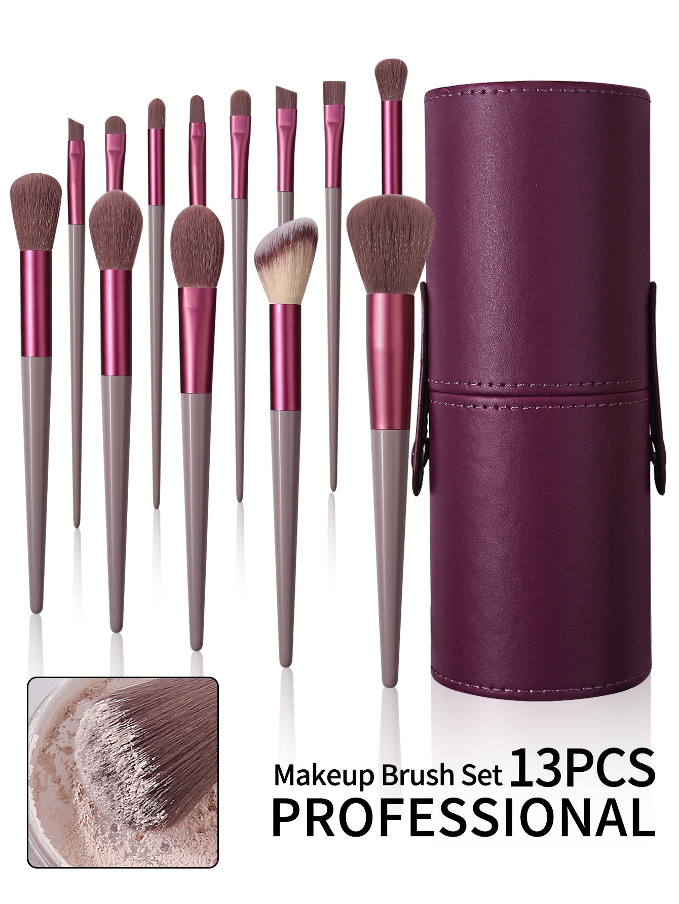 Professional Makeup Brushes Set, Fluffy Foundation Eyeshadow Concealer, Kabuki Blending Blush Brush Beauty Tool