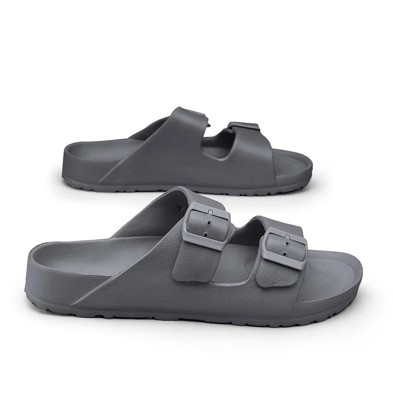 Mens Adjustable Soft Slides Lightweight Anti Slip Summer Slippers