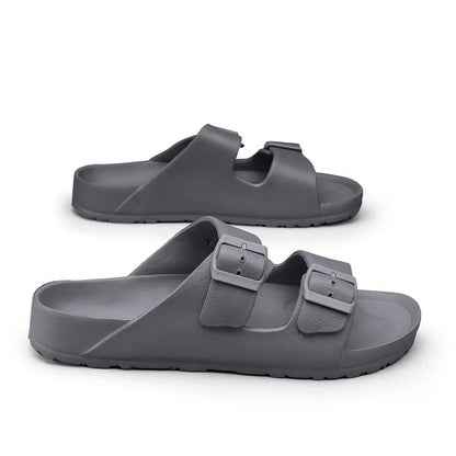 Mens Adjustable Soft Slides Lightweight Anti Slip Summer Slippers