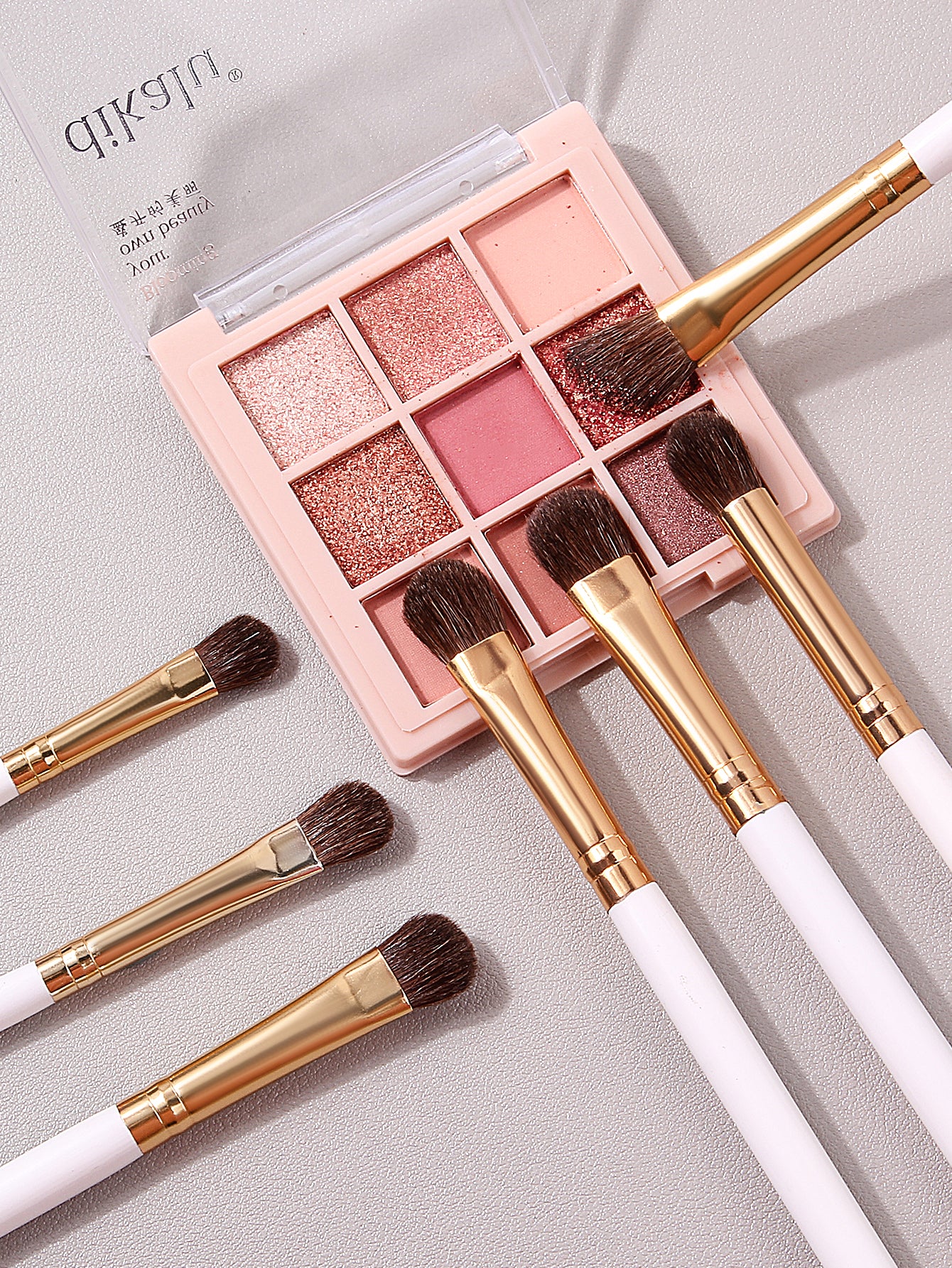 7Pcs Eye Shadow Makeup Brushes Set, Soft Horse Pony Hair Cosmetic Brushes, Blending Smudge Shader Beauty Kit