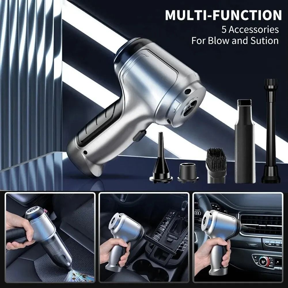 Wireless Car Vacuum Cleaner Handheld Cordless Strong Suction Dual Use 1
