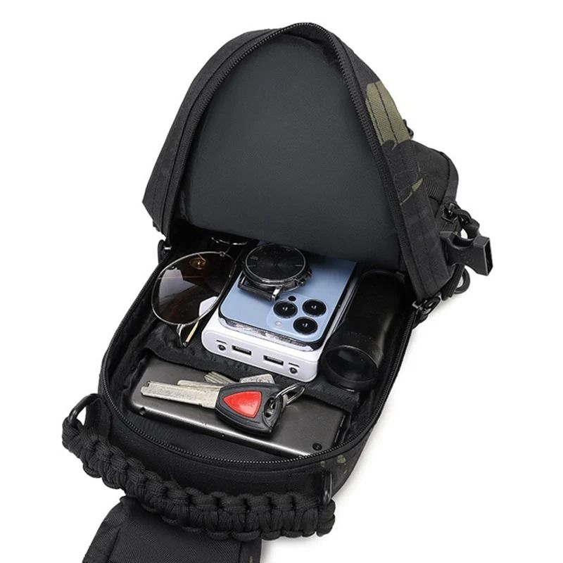 Tactical Chest Bag Sling Backpack With MOLLE System For Outdoor Sports And Travel 4