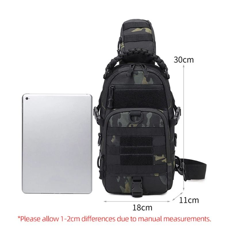 Tactical Chest Bag Sling Backpack With MOLLE System For Outdoor Sports And Travel 6