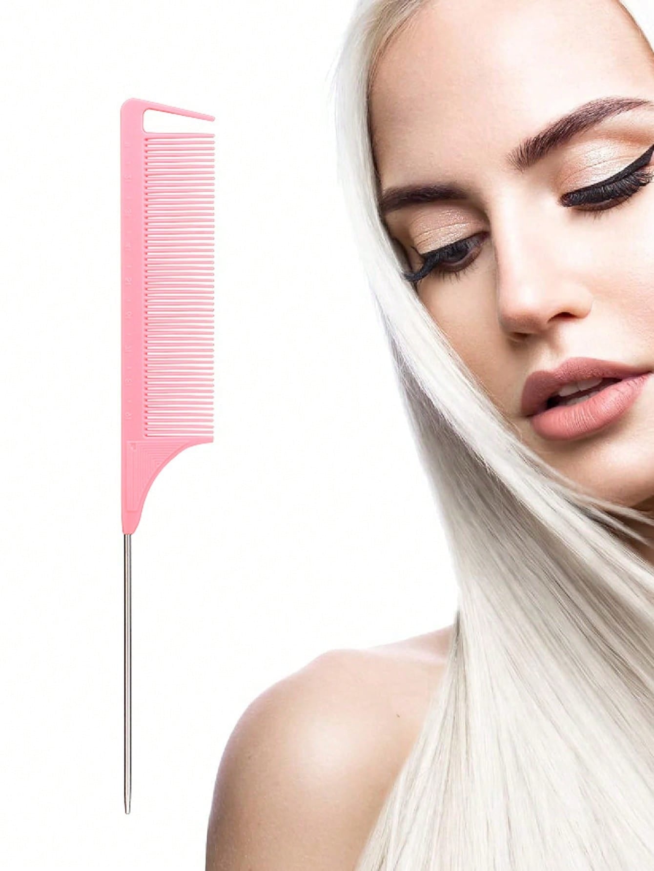 Professional Stainless Steel Pointed Tail Hair Comb Brush Salon Styling Hair Comb Tool For Hairdres 1