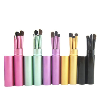 Professional 5pcs Travel Mini Eye Makeup Brushes Set, Smudge Eyeshadow Eyeliner, Eyebrow Brush Kit Lip Make Up Brush