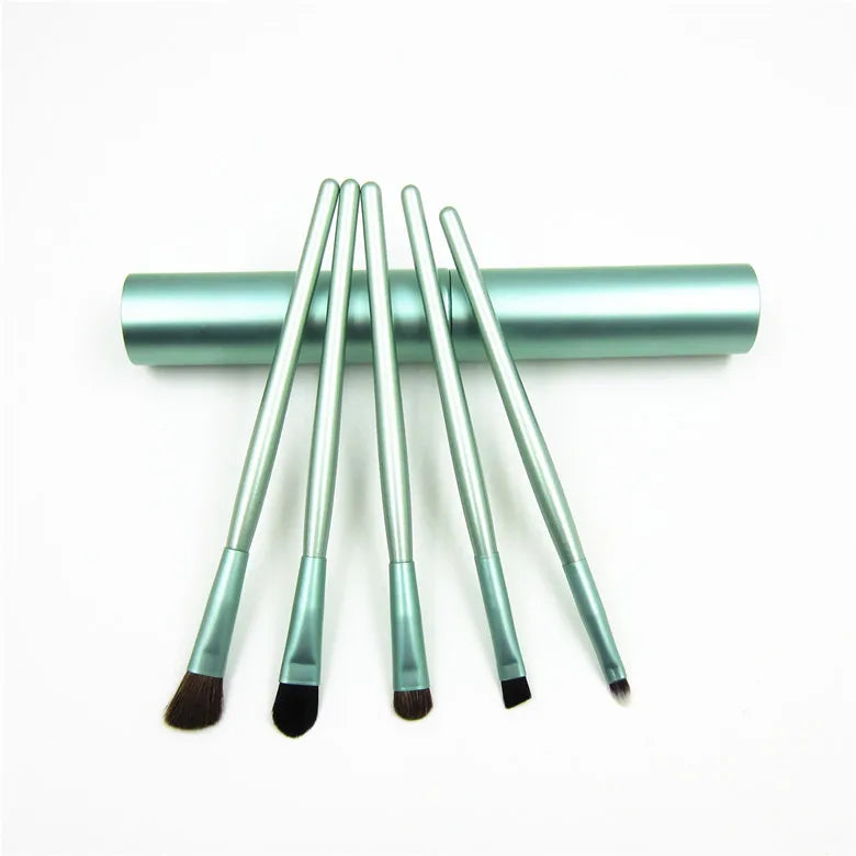Professional 5pcs Travel Mini Eye Makeup Brushes Set, Smudge Eyeshadow Eyeliner, Eyebrow Brush Kit Lip Make Up Brush