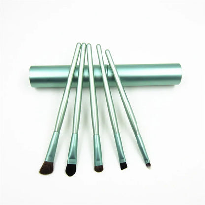 Professional 5pcs Travel Mini Eye Makeup Brushes Set, Smudge Eyeshadow Eyeliner, Eyebrow Brush Kit Lip Make Up Brush