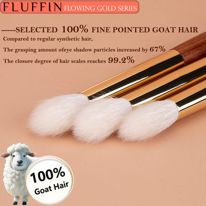 HighEnd FLUFFIN Crease Brush Goat Hair Flame Eyeshadow Nose Shadow Highlighter Brush Copper Rosewoo 2