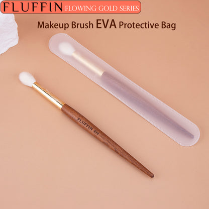 HighEnd FLUFFIN Crease Brush Goat Hair Flame Eyeshadow Nose Shadow Highlighter Brush Copper Rosewoo 4