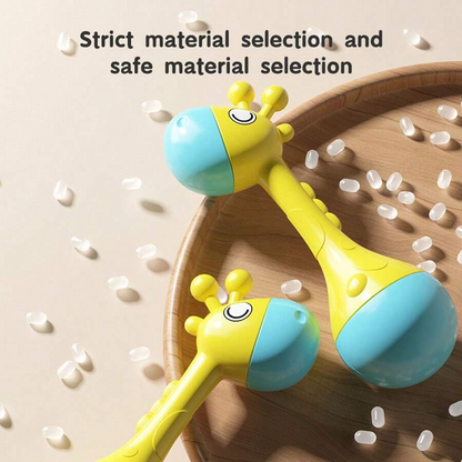 Sensory Baby Educational Toys, Plastic Hand Rattle with Soft Sound for Infant Development