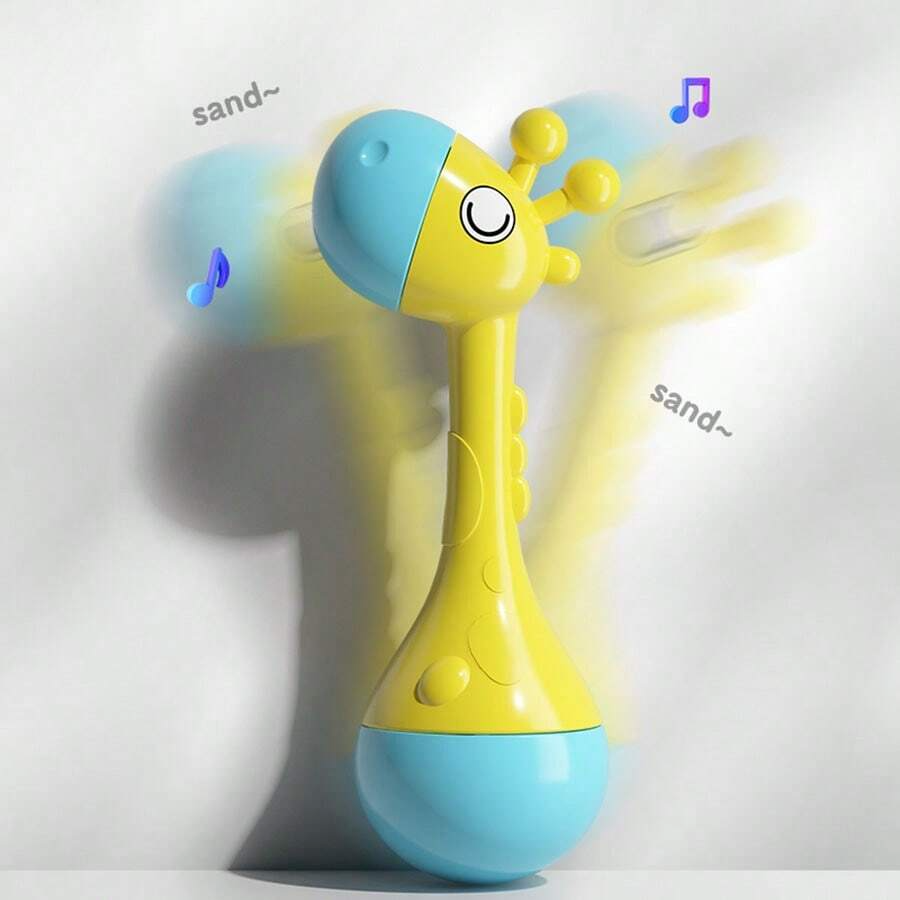 Sensory Baby Educational Toys, Plastic Hand Rattle with Soft Sound for Infant Development