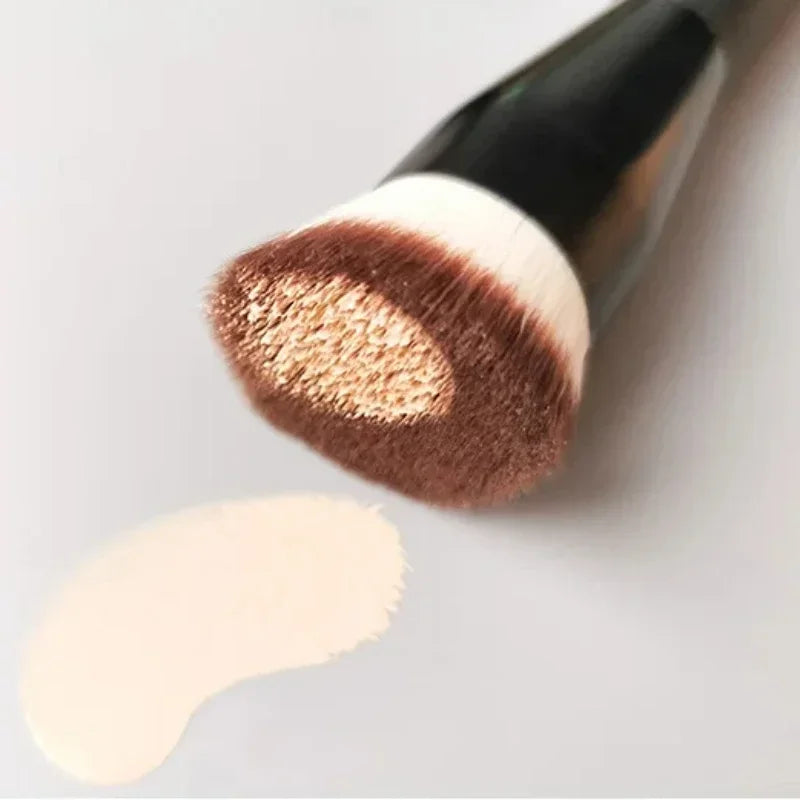 Flat Top Foundation Makeup Brushes, Flat Angled Contour Brush for Liquid Cream, Bronzer Blending Buffing Makeup Tool