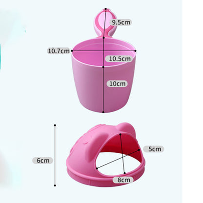 Cute Cartoon Baby Bath Cap  Shampoo Cup Set Toddler Hair Washing Tool For FearFree Bath Time 2