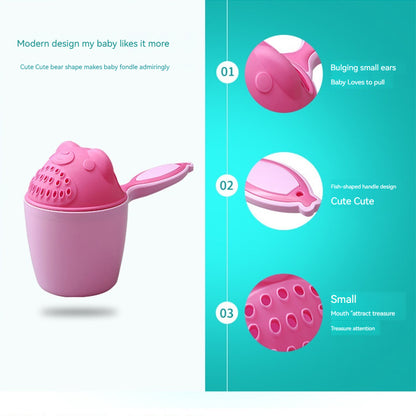 Cute Cartoon Baby Bath Cap  Shampoo Cup Set Toddler Hair Washing Tool For FearFree Bath Time 3