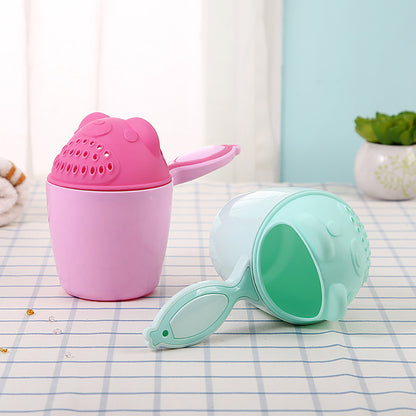 Cute Cartoon Baby Bath Cap  Shampoo Cup Set Toddler Hair Washing Tool For FearFree Bath Time 1