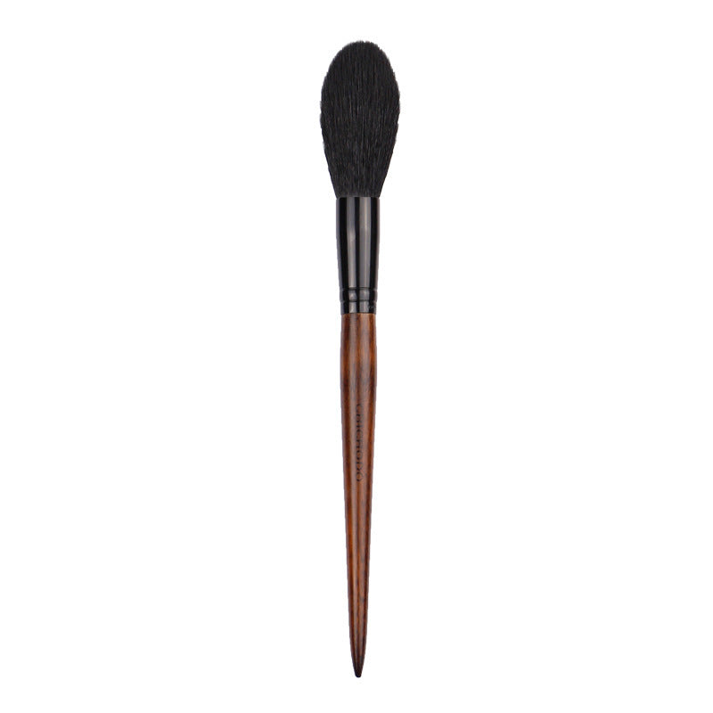 Buffing Makeup Brush, Highlighter Wood Handle Blusher, Contour Powder Goat Hair Makeup Brushes