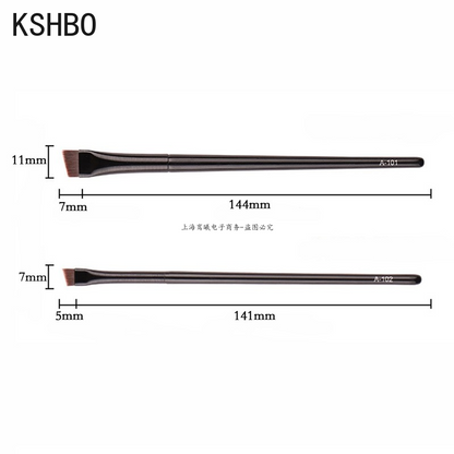 2-Piece Angled Eyebrow Brush Set for Precise Brows and Clean Eyeliner