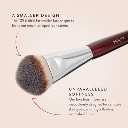Makeup Brush Mini Contoured Foundation Brush Face Brush for Cream or Liquid Foundations, Blush, Bronzer, Highlighter