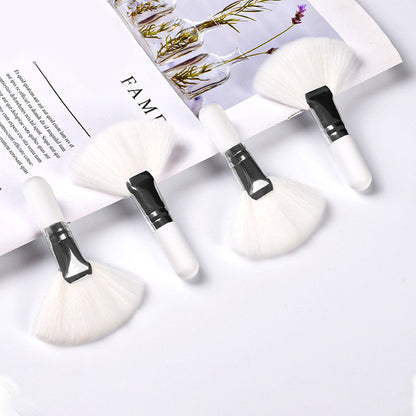 Mini Fan Brush Set for Precise Makeup, Soft Synthetic Brushes for Blush, Powder, Highlighting Makeup Tools
