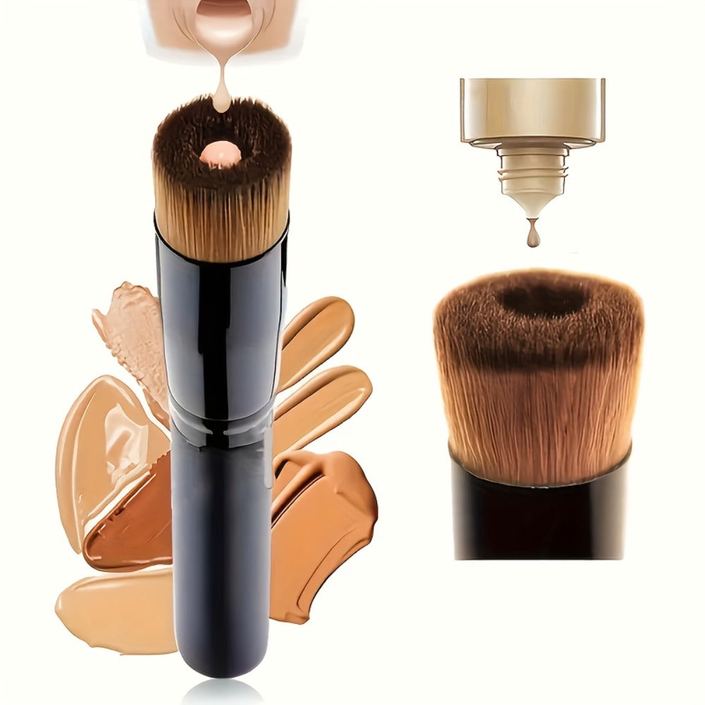 Flat Head Makeup Brush Multifunctional, Soft Synthetic Bristles for Foundation, Concealer, Blush Blending Tool