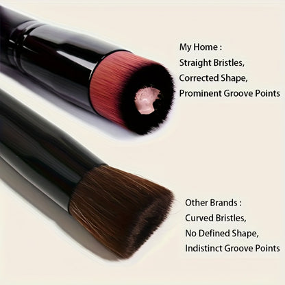 Flat Head Makeup Brush Multifunctional, Soft Synthetic Bristles for Foundation, Concealer, Blush Blending Tool