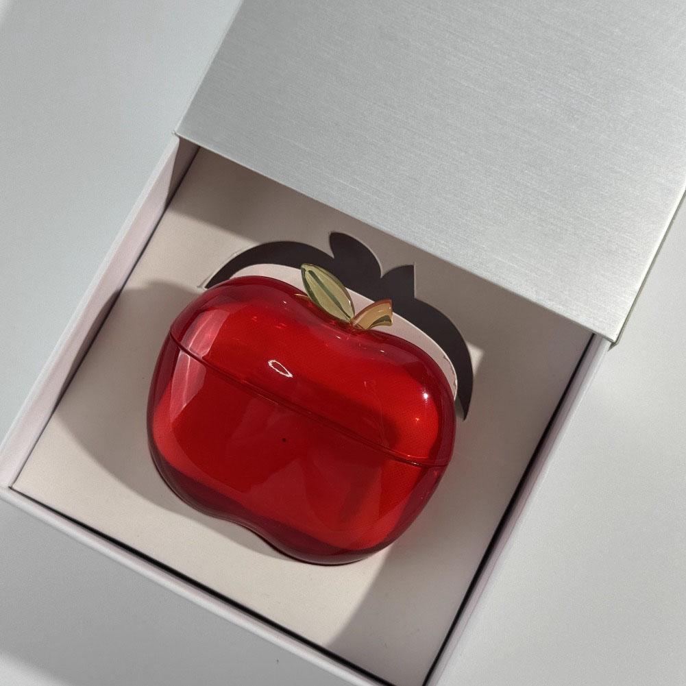 Airpods Pro 1 2 Transparent Fruit Earphone Case, Soft TPU Drop-proof Apple Shape, Personalised Protective Cover