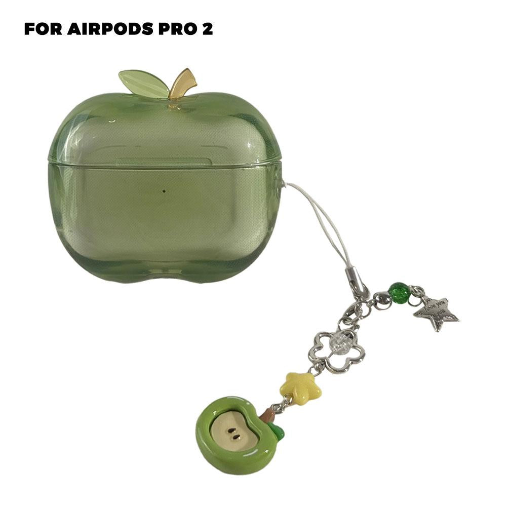 Airpods Pro 1 2 Transparent Fruit Earphone Case, Soft TPU Drop-proof Apple Shape, Personalised Protective Cover