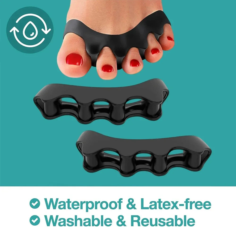 Silicone Toe Separator Bunion Corrector, Soft Hammer Toe Straightener & Toe Alignment Foot Care Tool for Pain Relief