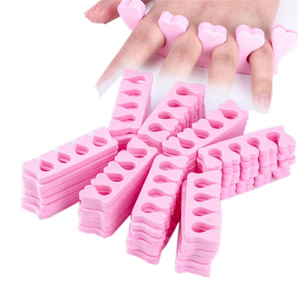 Soft Toe Separators Fingers Foots Nail Art Tools Flexible Heart Design Manicure Pedicure Foot Braces for Nail Art