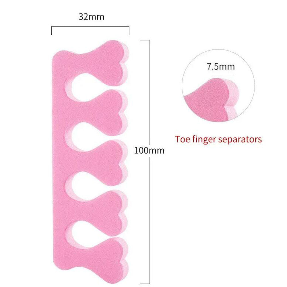Soft Toe Separators Fingers Foots Nail Art Tools Flexible Heart Design Manicure Pedicure Foot Brace