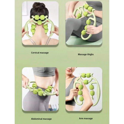 9 Wheel Muscle Roller for Cellulite Reduction &Muscle Soreness Relief,Deep Tissue Fascia Massage Tool for Thigh,Calf Arm