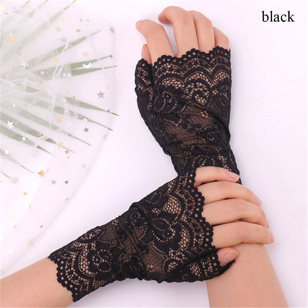 Elegant White Satin Bride Gloves With Bowknot Lace Wedding Dress Gloves  Etiquette Hand Accessories 2