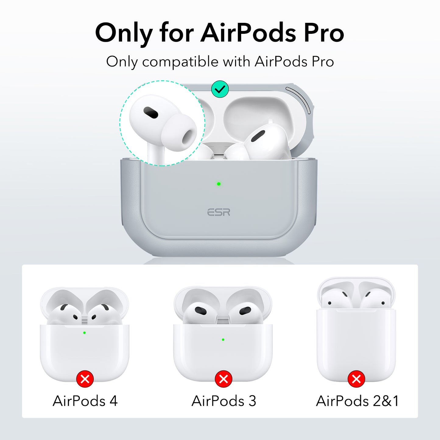 ESR AirPods Pro 2 Case with Lanyard, MagSafe Ready Cover for AirPods Pro, Drop Protection