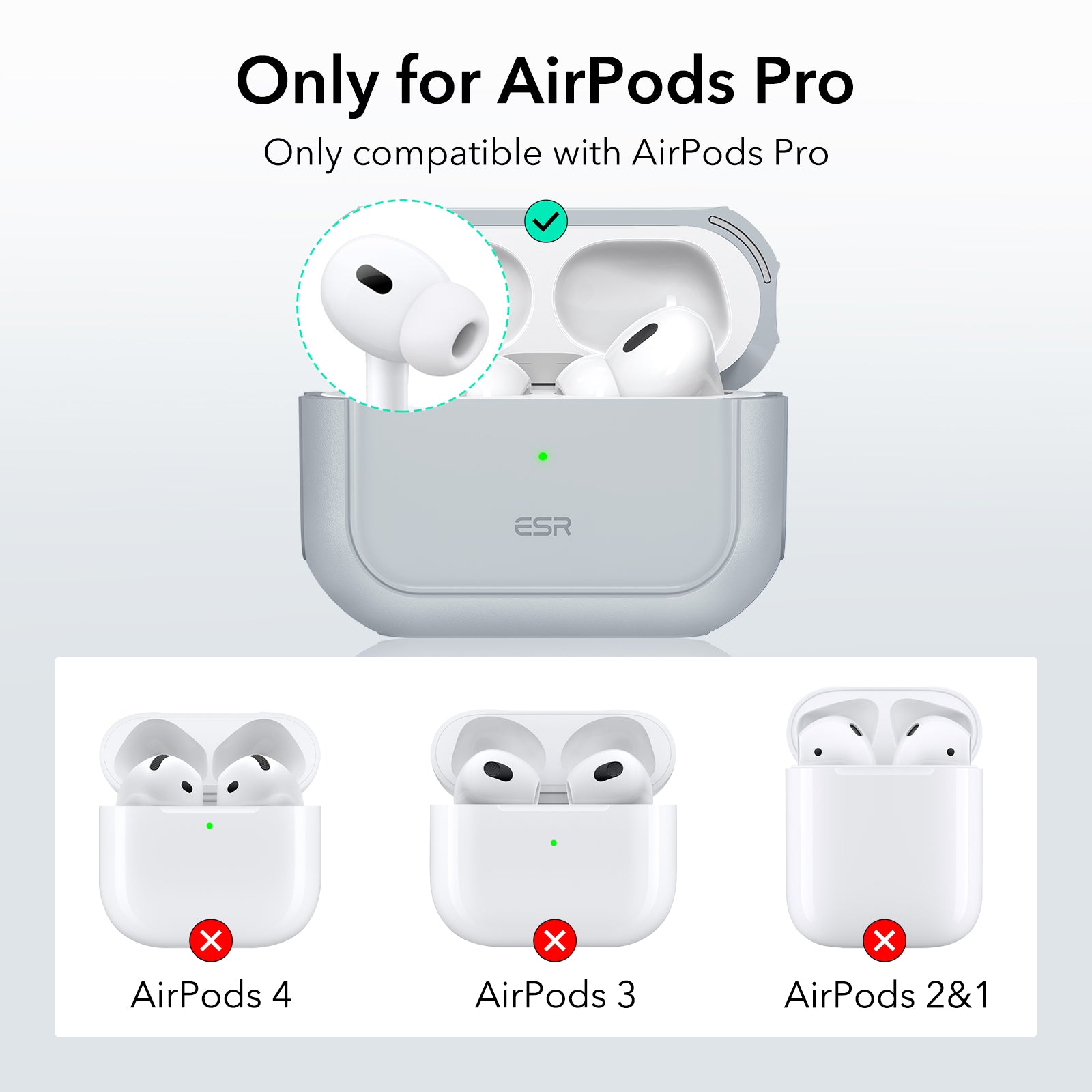 ESR AirPods Pro 2 Case with Lanyard, MagSafe Ready Cover for AirPods Pro, Drop Protection