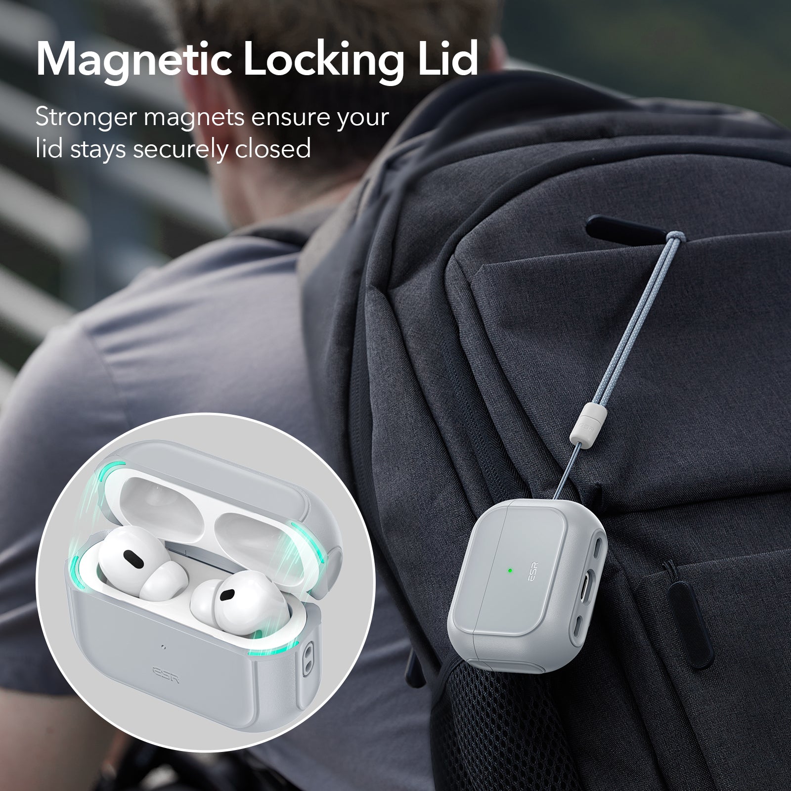 ESR AirPods Pro 2 Case with Lanyard, MagSafe Ready Cover for AirPods Pro, Drop Protection