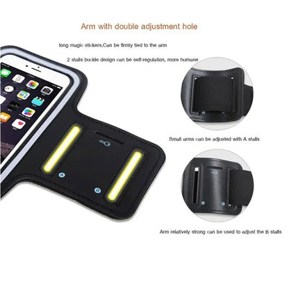 Sports Phone Armband, Mobile Phone Case for Running Gym Cycling, Touch Screen Holder for Xiaomi iPhone