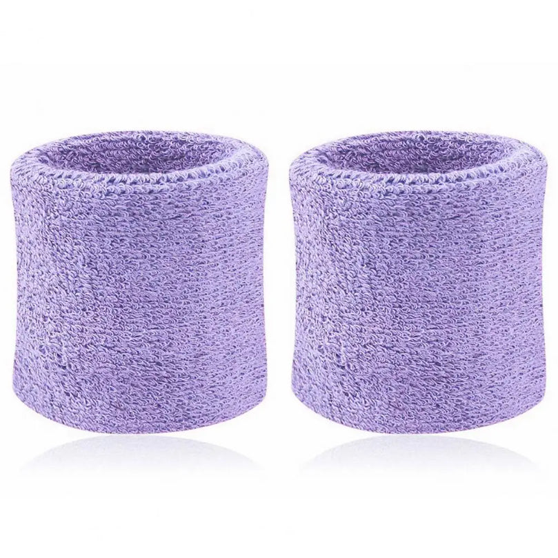 2Pcs Tennis Sports Wristband, Volleyball Gym Sweatband, Elastic Brace Support, Towel Bracelet Quick Dry