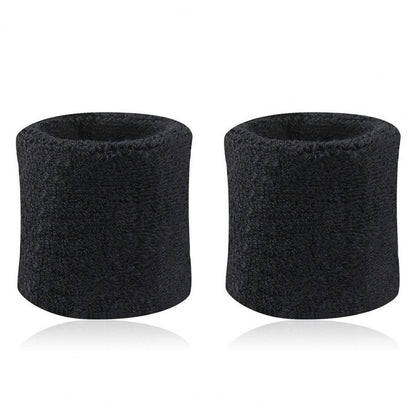 2Pcs Tennis Sports Wristband, Volleyball Gym Sweatband, Elastic Brace Support, Towel Bracelet Quick Dry