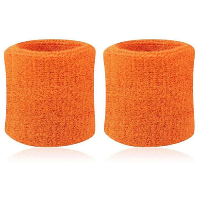 2Pcs Tennis Sports Wristband, Volleyball Gym Sweatband, Elastic Brace Support, Towel Bracelet Quick Dry