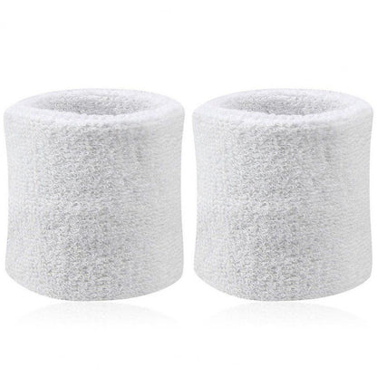 2Pcs Tennis Sports Wristband, Volleyball Gym Sweatband, Elastic Brace Support, Towel Bracelet Quick Dry