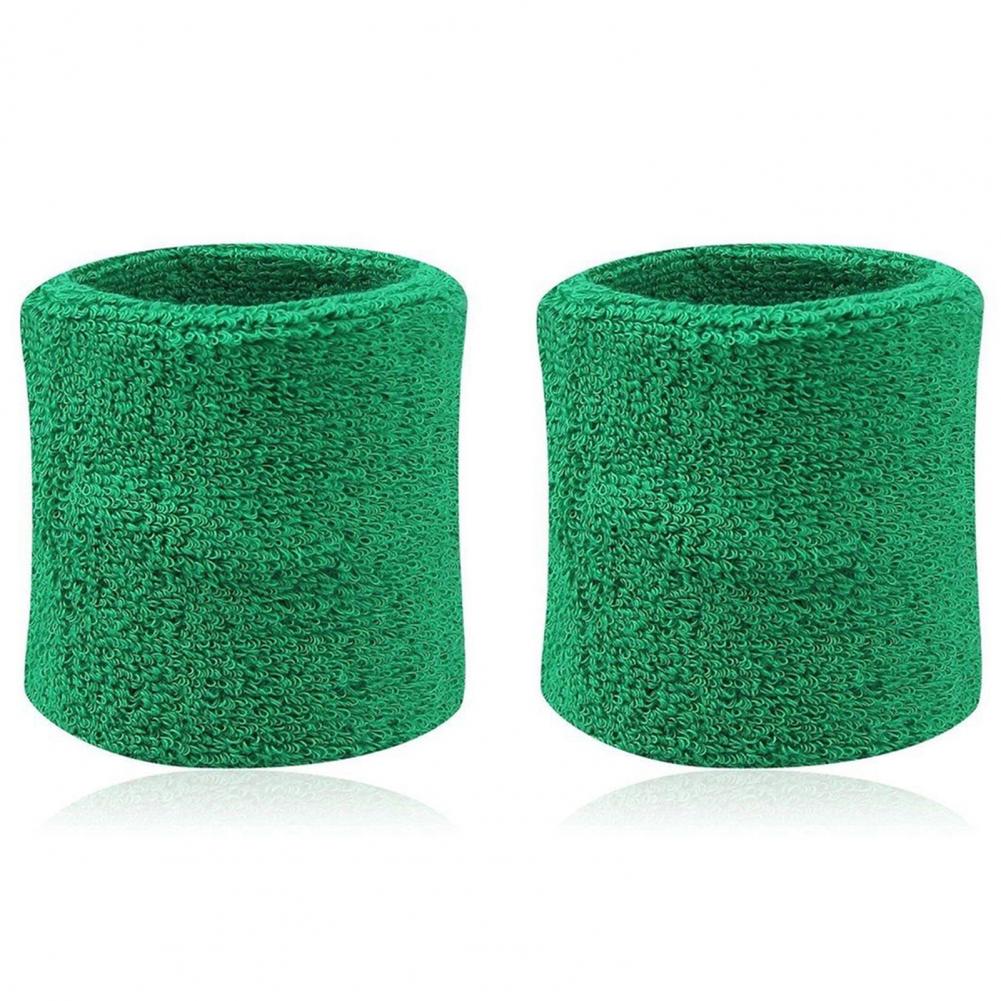 2Pcs Tennis Sports Wristband, Volleyball Gym Sweatband, Elastic Brace Support, Towel Bracelet Quick Dry