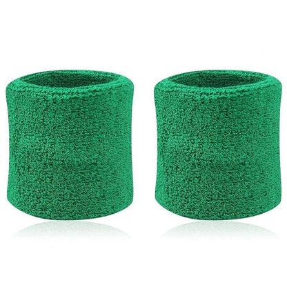 2Pcs Tennis Sports Wristband, Volleyball Gym Sweatband, Elastic Brace Support, Towel Bracelet Quick Dry