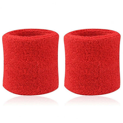 2Pcs Tennis Sports Wristband, Volleyball Gym Sweatband, Elastic Brace Support, Towel Bracelet Quick Dry
