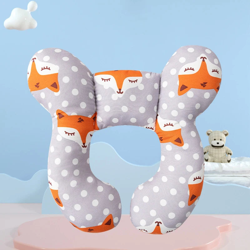 Cotton Soft Baby UShaped Pillow Multifunctional Stroller  Car Travel Pillow For Children With Carto 6